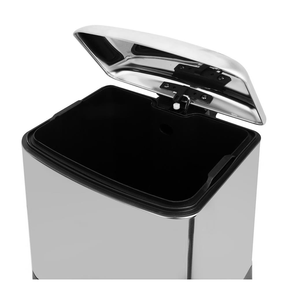 ถังขยะเหยียบเหลี่ยม ACCO GENTLE CLOSE 6 ลิตร สีเงิน