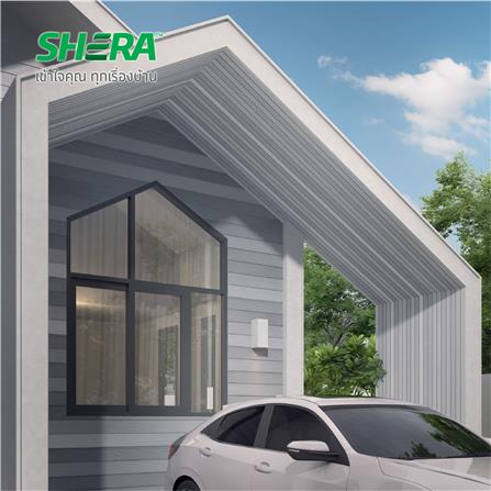 ไม้ระแนง SHERA ลายเสี้ยน ขอบวี หน้า 3 นิ้ว 0.8X7.5X300 ซม. สีไลท์เกรย์_3