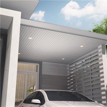 ไม้ระแนง SHERA ลายเสี้ยน ขอบวี หน้า 3 นิ้ว 0.8X7.5X300 ซม. สีไลท์เกรย์_4