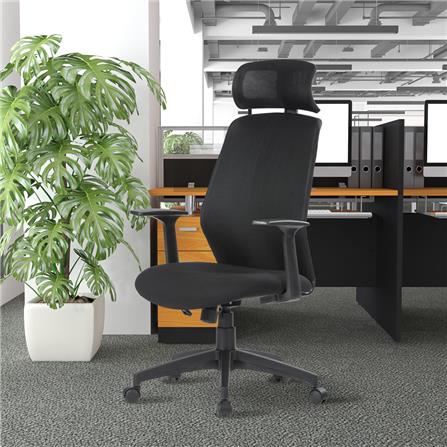 เก้าอี้สำนักงาน SURE FEODOR PL-1781 สีดำ_4