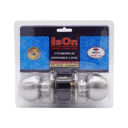 ลูกบิดทั่วไป ISON NO. 8014 SS หัวกลม สีสเตนเลส 6 แพ็ก/ลัง_1