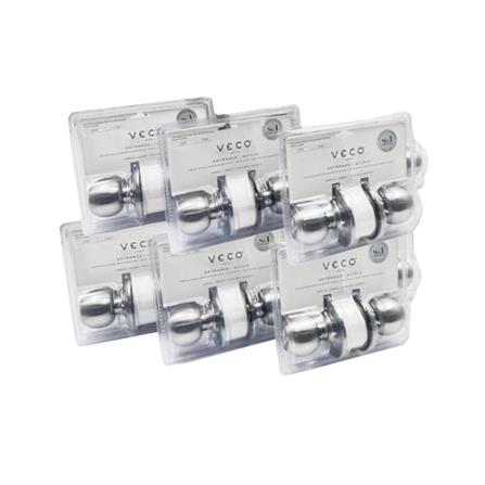 ลูกบิดห้องน้ำ หัวกลม VECO 2871 สีสเตนเลส 6 แพ็ก/ลัง_0