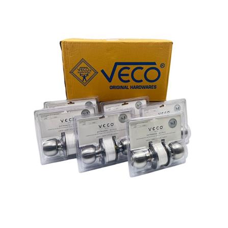 ลูกบิดห้องน้ำ หัวกลม VECO 2871 สีสเตนเลส 6 แพ็ก/ลัง_1