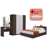 ชุดห้องนอน 5 ฟุต KONCEPT MAVIS 59058607 สีเวงเก้