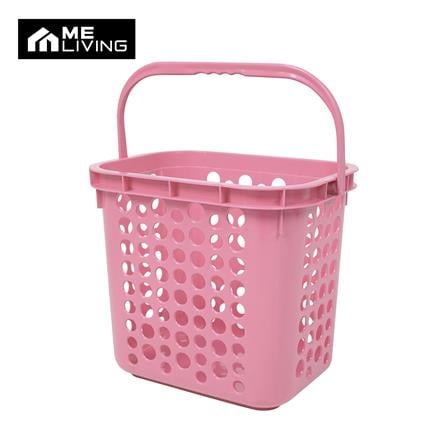 ตะกร้าผ้าเหลี่ยม ME LIVING TWIN 5010 สีชมพู