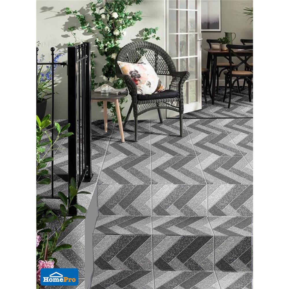 กระเบื้องพื้น 16x16 นิ้ว TARA ดิอาซโซ เทา PM 0.96 ตร.ม.