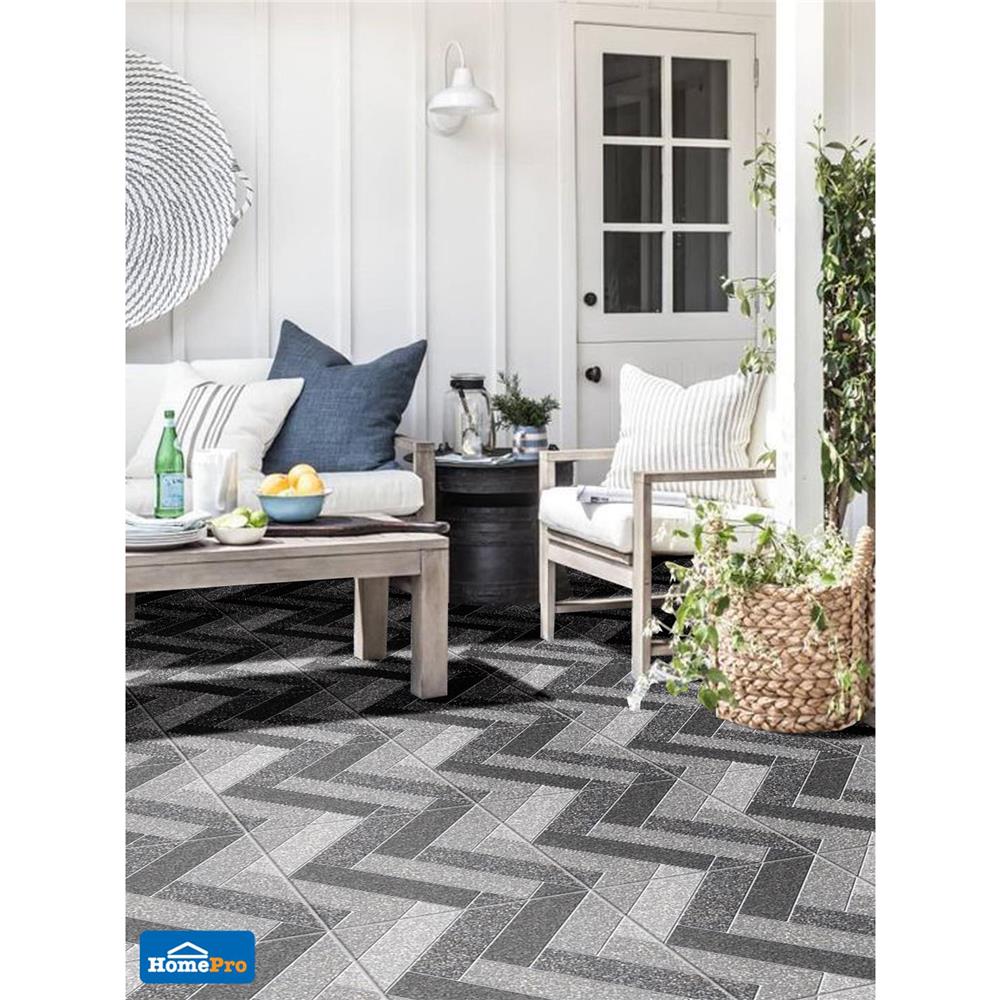 กระเบื้องพื้น 16x16 นิ้ว TARA ดิอาซโซ เทา PM 0.96 ตร.ม.