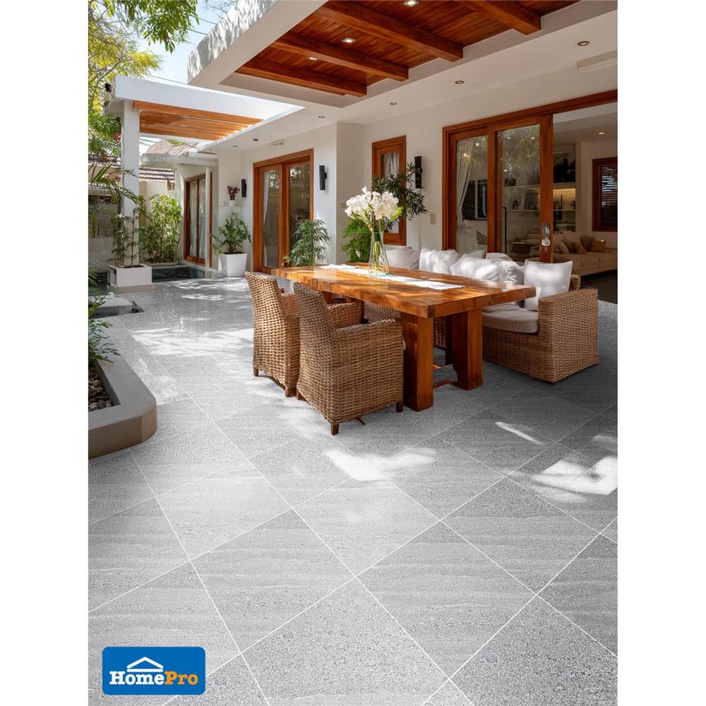 กระเบื้องพื้น 16x16 นิ้ว DURAGRES โฮเล่ เทา A 0.96 ตร.ม.