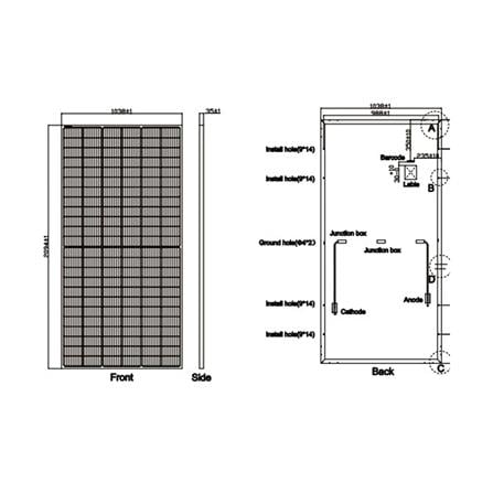 แผงโซลาร์เซลล์ 450 วัตต์ MONO HALF CELL P-TYPE OSDA_6