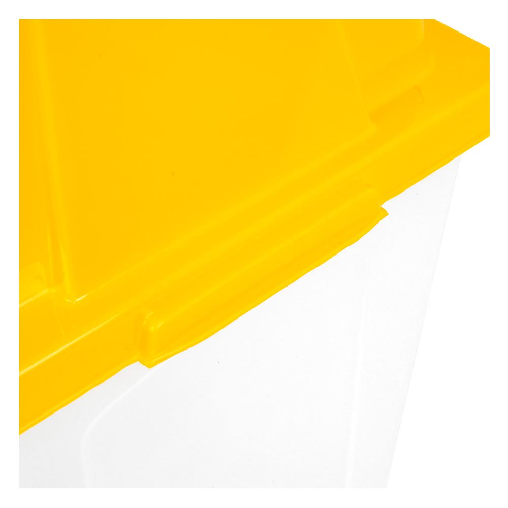 ถังขยะเหลี่ยมฝาสวิง ACCO 40 ลิตร สีเหลือง/ใส