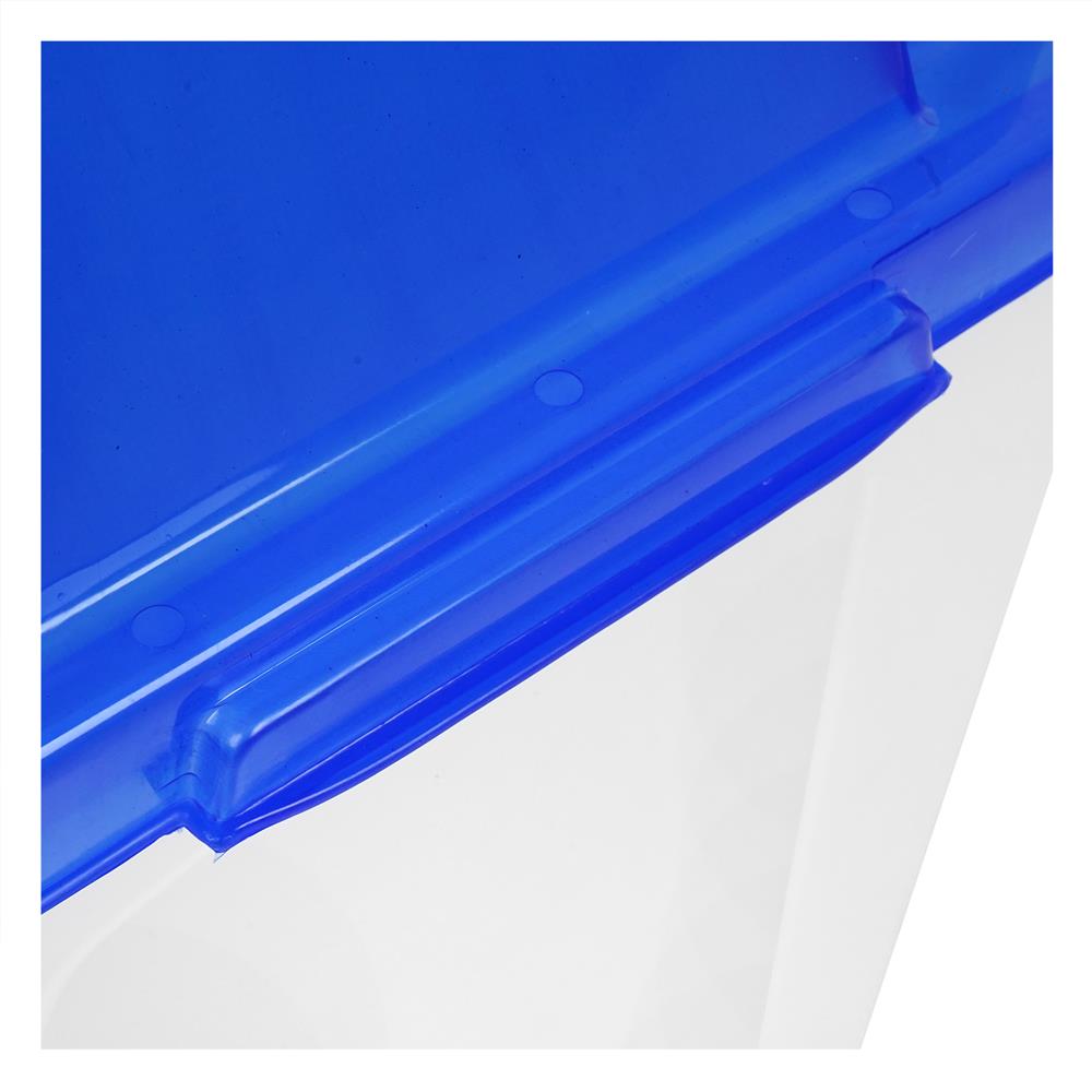 ถังขยะเหลี่ยมฝาสวิง ACCO 60 ลิตร สีน้ำเงิน/ใส