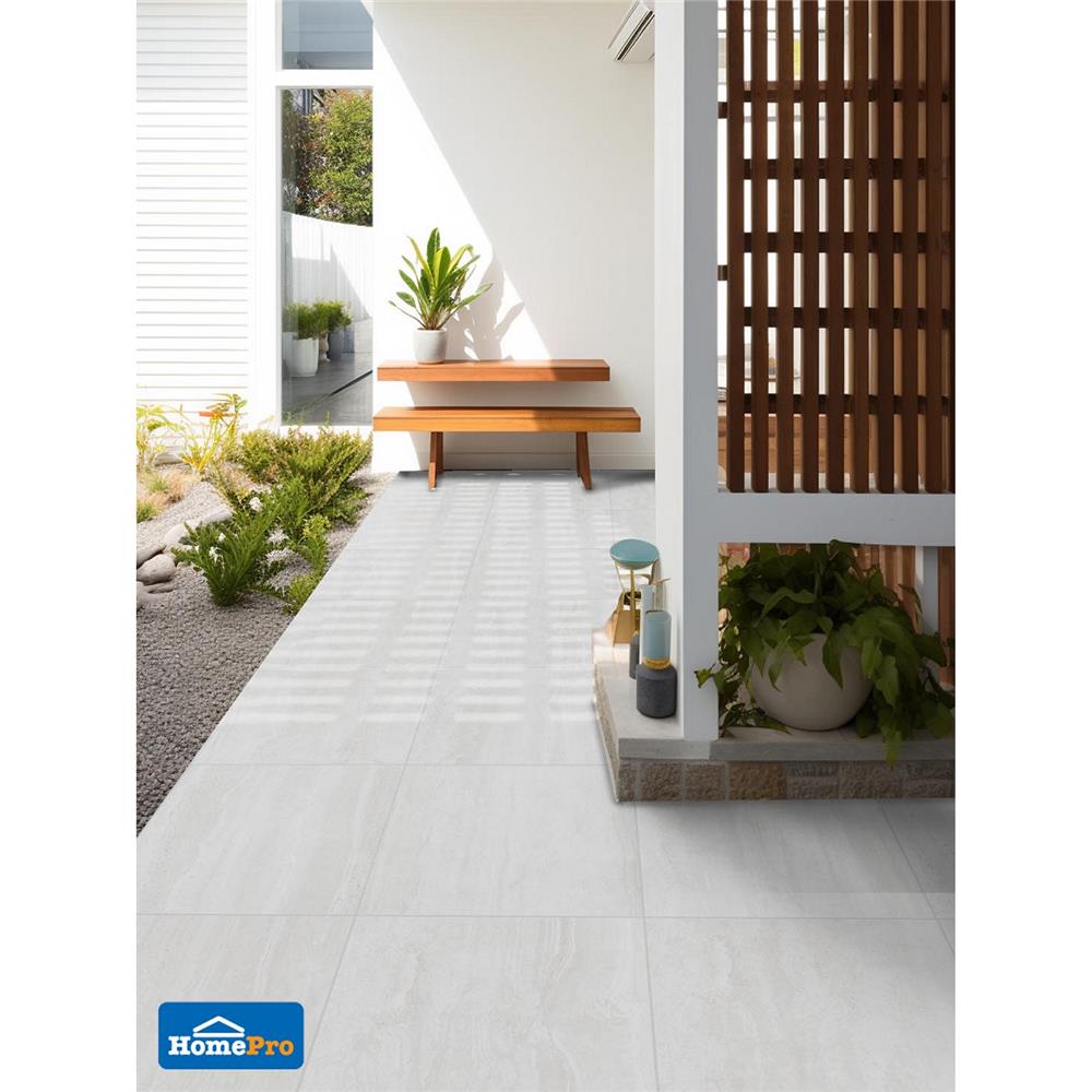 กระเบื้องพื้น 60x60 ซม. TARA เทียร์ เทาอ่อน A 1.44M2