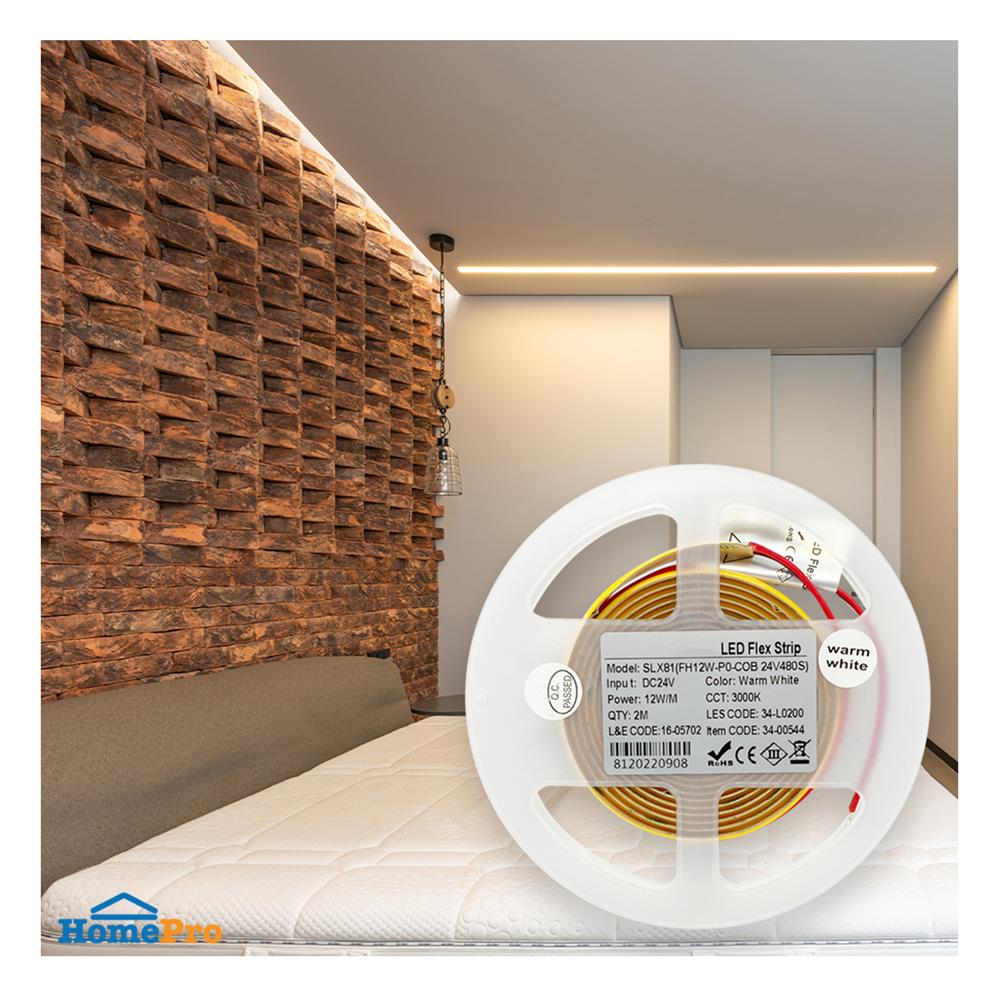 ไฟเส้น LED L&E 12 วัตต์ IP20 2 เมตร WARM WHITE