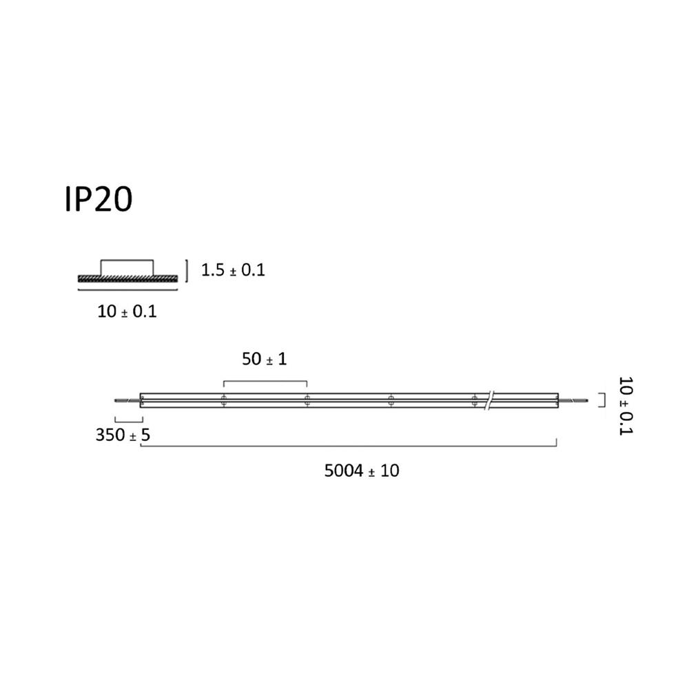 ไฟเส้น LED L&E 12 วัตต์ IP20 2 เมตร WARM WHITE