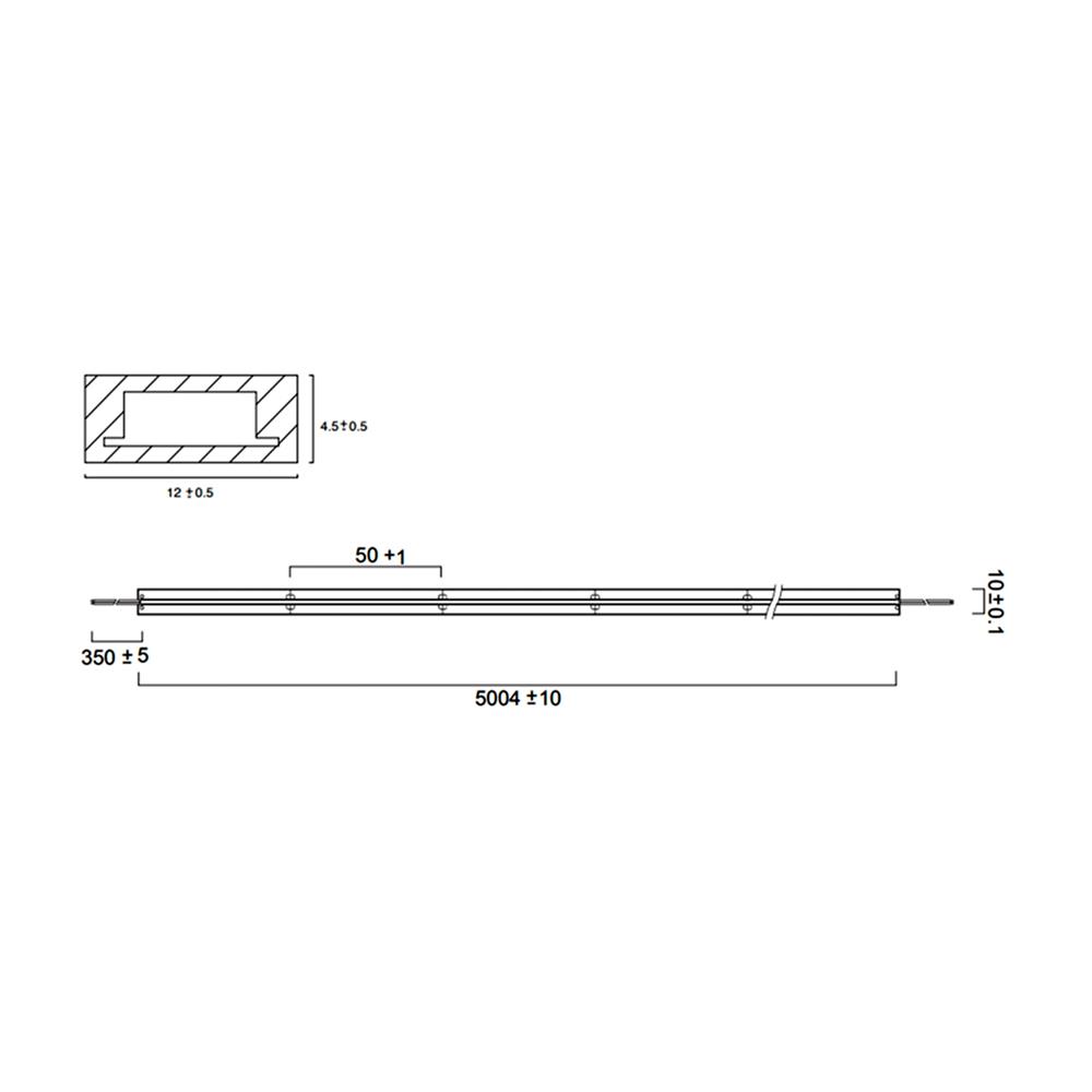 ไฟเส้น LED L&E 12 วัตต์ IP65 2 เมตร COOL WHITE