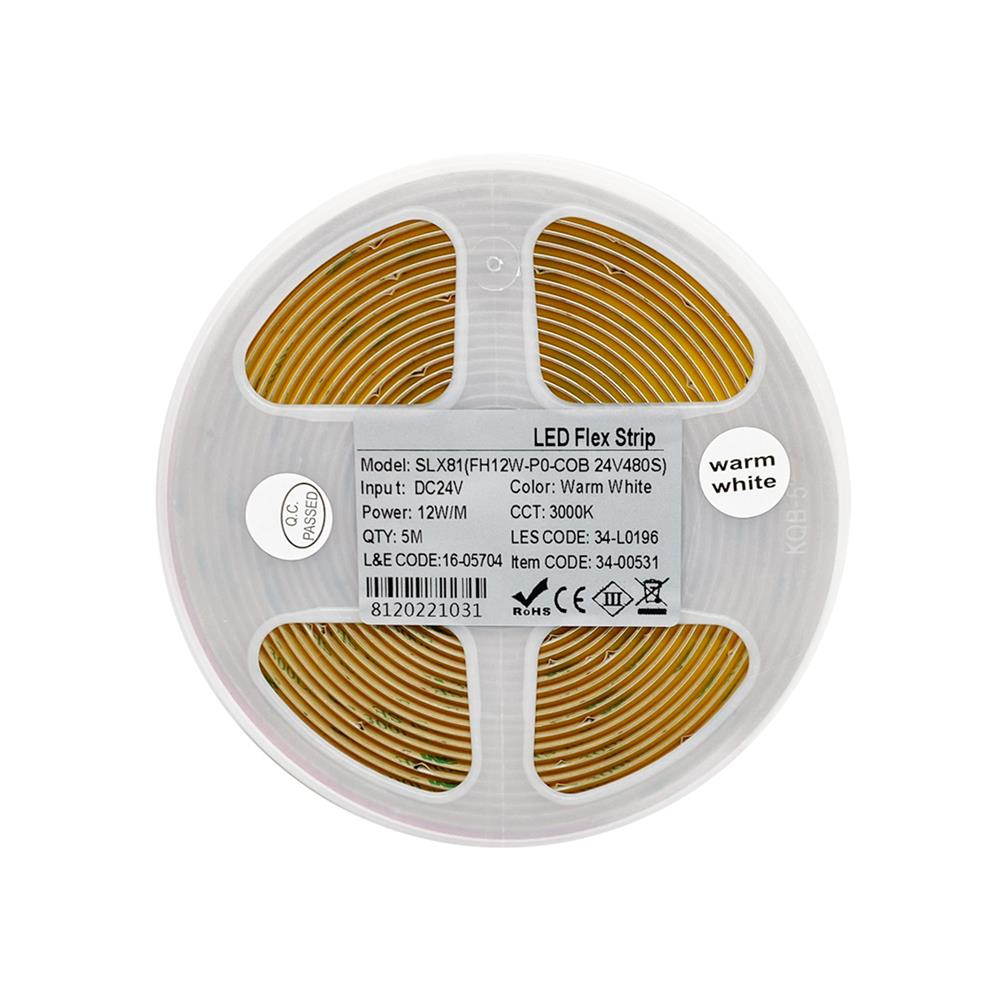 ไฟเส้น LED L&E 12 วัตต์ IP20 5 เมตร WARM WHITE