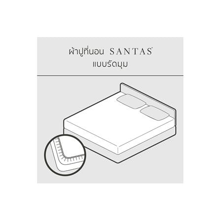 ชุดผ้าปูที่นอน 5 ฟุต 5 ชิ้น SANTAS MARVY GR_5