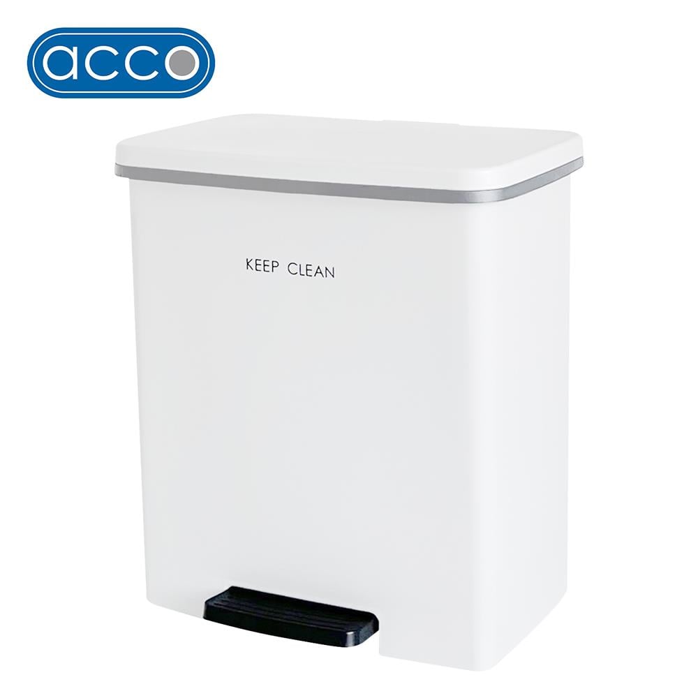 ถังขยะเหยียบเหลี่ยม DKW SOFT CLOSE 10 ลิตร สีขาว