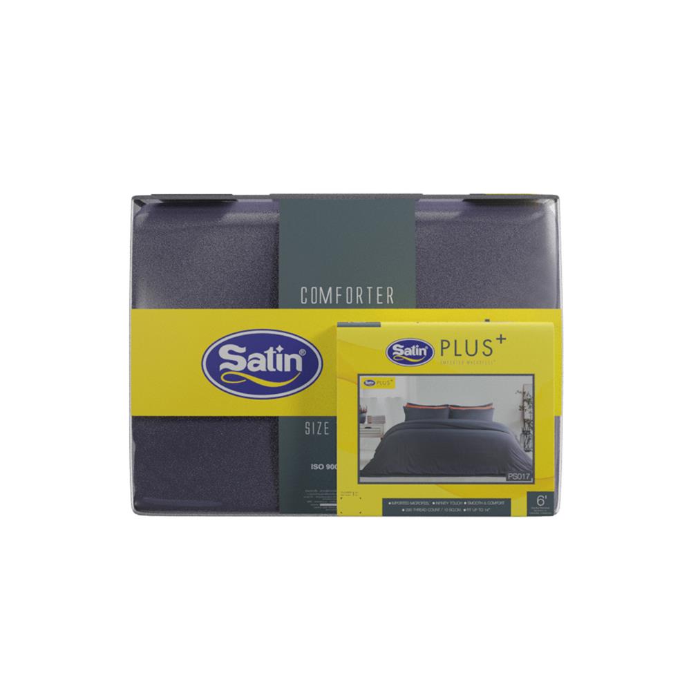 ชุดผ้าปูที่นอน 6 ฟุต 6 ชิ้น SATIN PLUS SOLID PS017