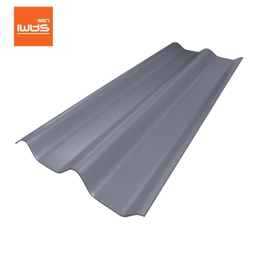 กระเบื้องหลังคา ลอนคู่ ตราเพชร 0.5x50x120 ซม. สีเทาไทเทเนี่ยม