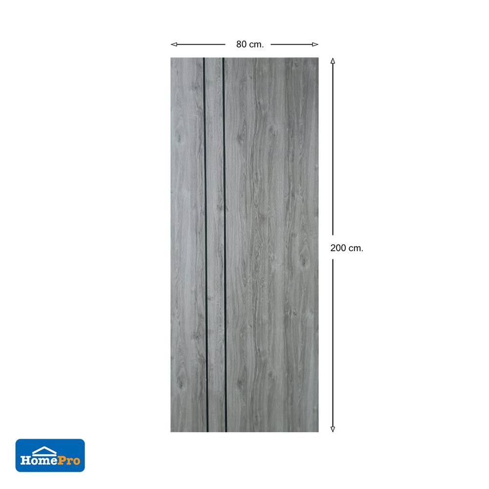 ประตูภายในเมลามีน AZLE L2 80x200 ซม. สีเทา (10653)