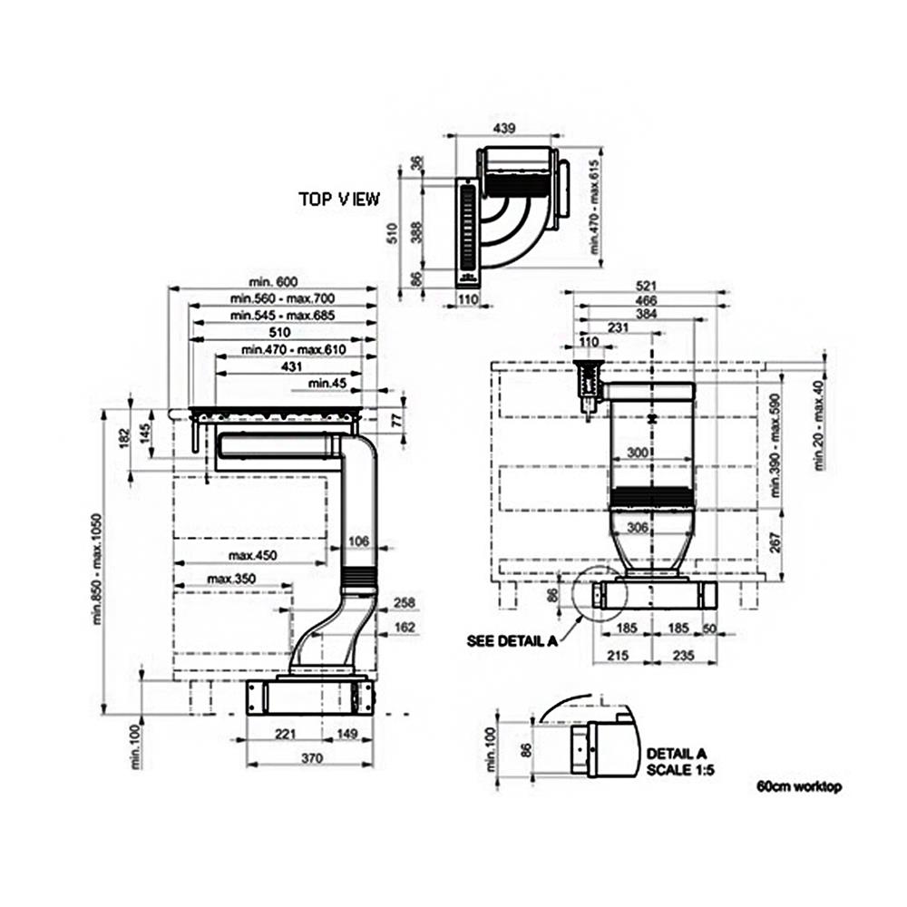 เครื่องดูดควันฝังเคาน์เตอร์ TEKA FIH 16760 TOS BK VARIO 51 ซม.