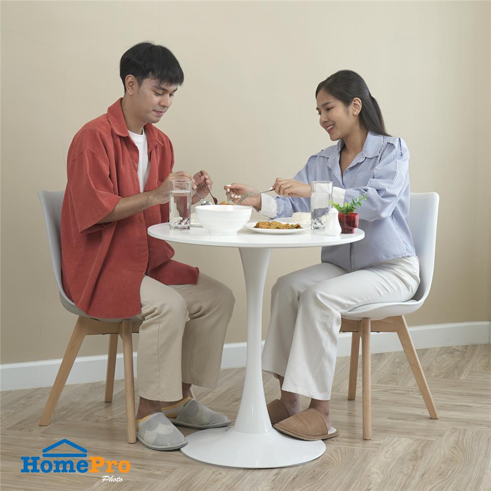 โต๊ะอาหารกลม FURDINI CLIFT WHITE A สีขาว