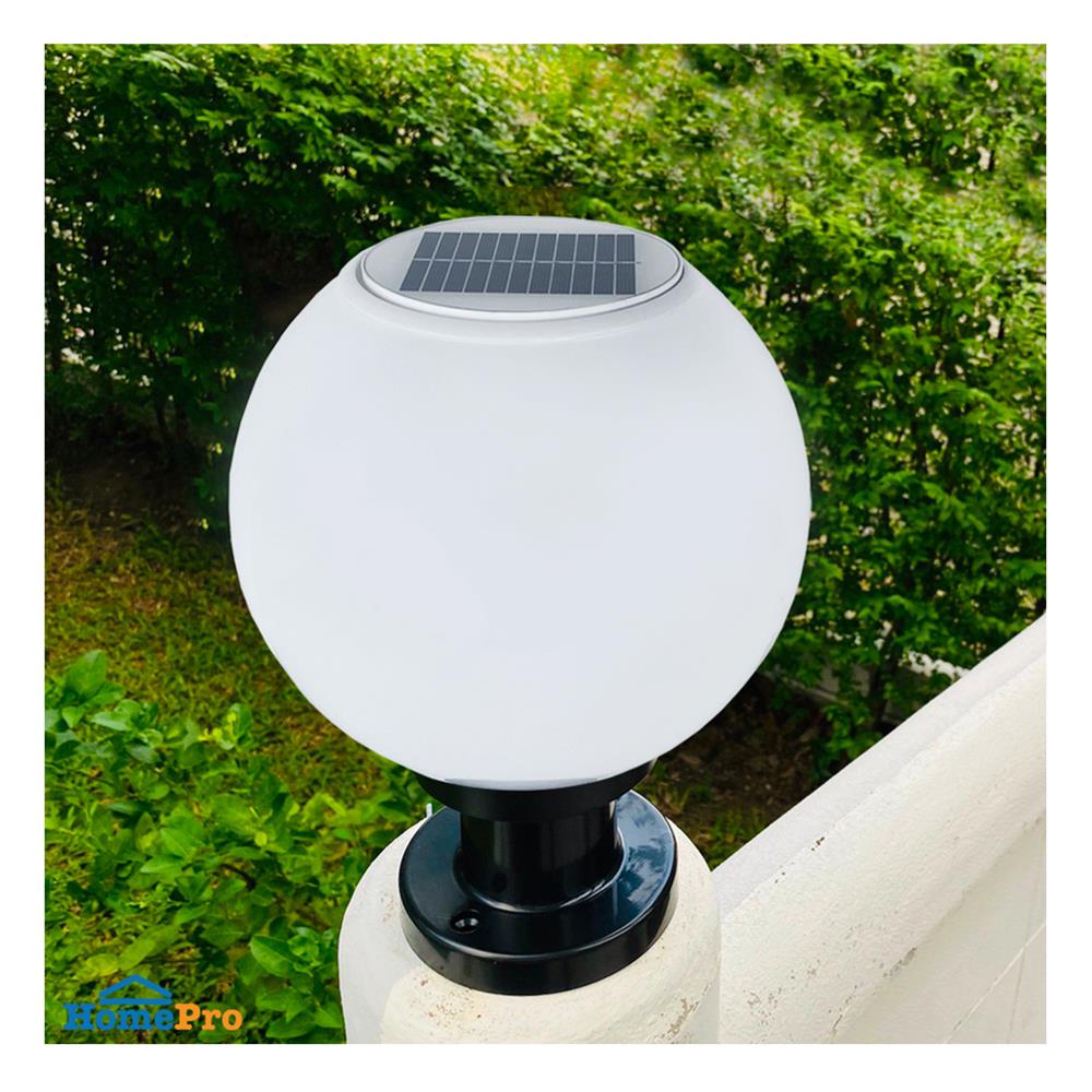 ไฟหัวเสา SOLAR LUMAX 74-00015 12 วัตต์ DAYLIGHT/COOL WHITE/WARM WHITE สีดำ