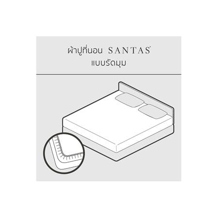 ชุดผ้าปูที่นอน 6 ฟุต 6 ชิ้น SANTAS CANNA OS_4