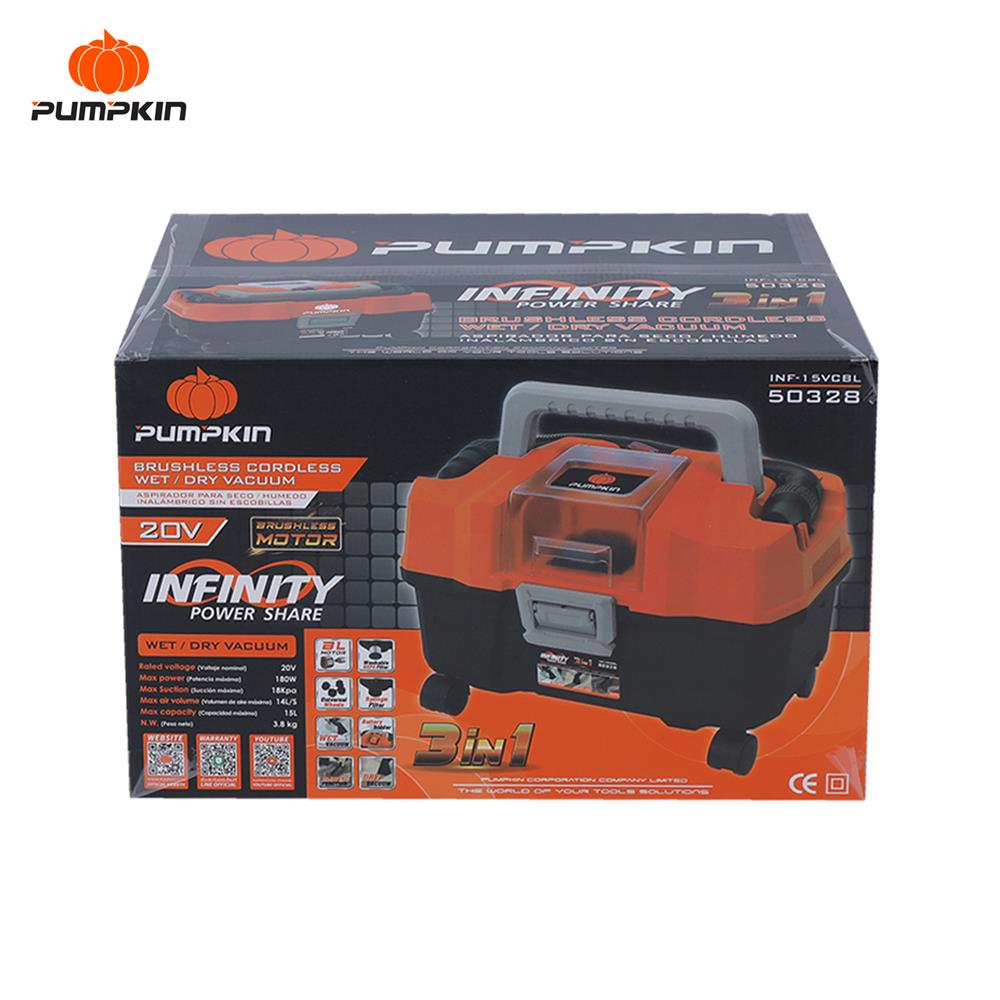 เครื่องเป่า-ดูดฝุ่นไร้สาย (เฉพาะตัวเครื่อง) PUMPKIN 50328 INF-15VCBL