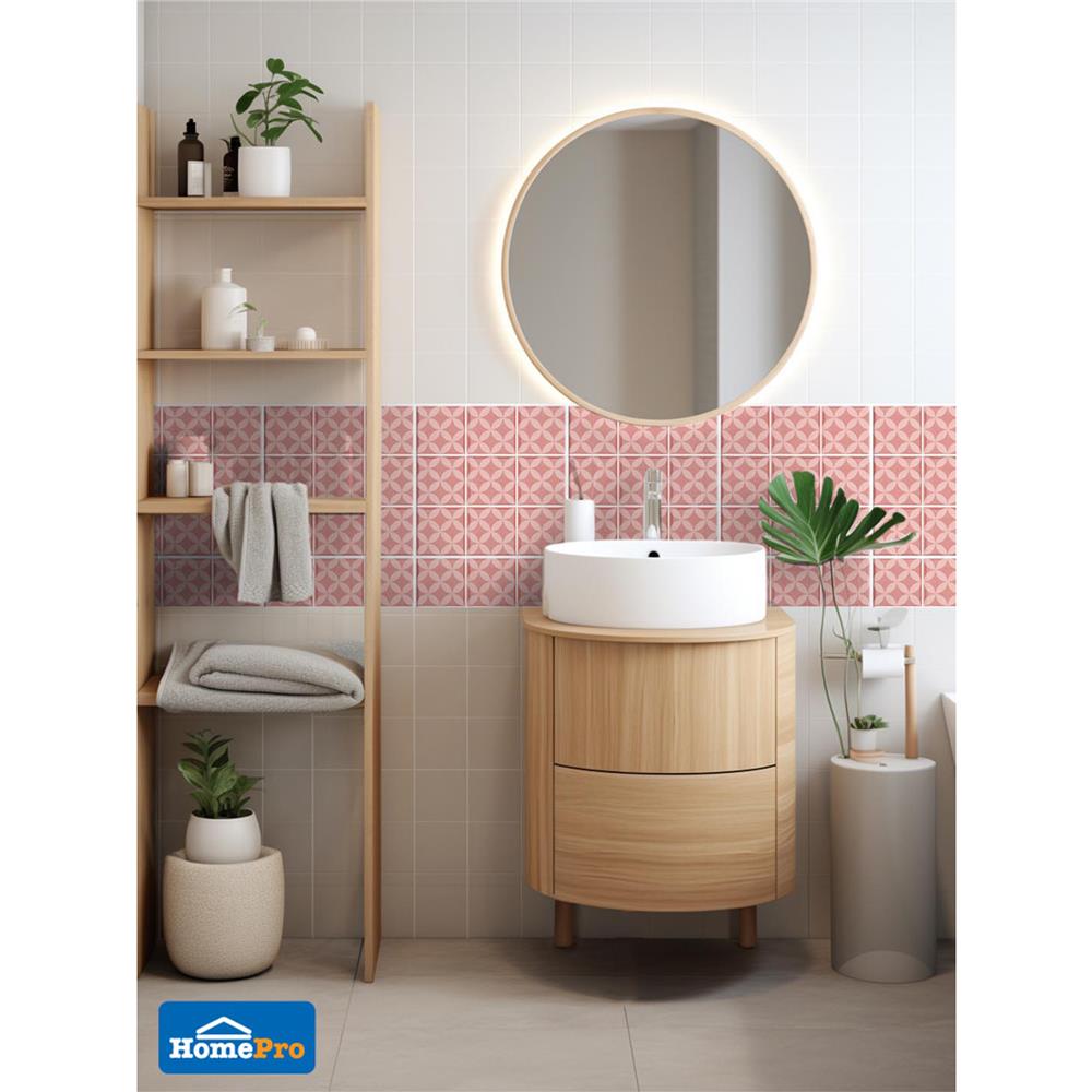 โมเสคแก้ว 30x30 ซม. GLASCERA ลอร์ลา พิ้งค์ โกลด์ สีชมพู