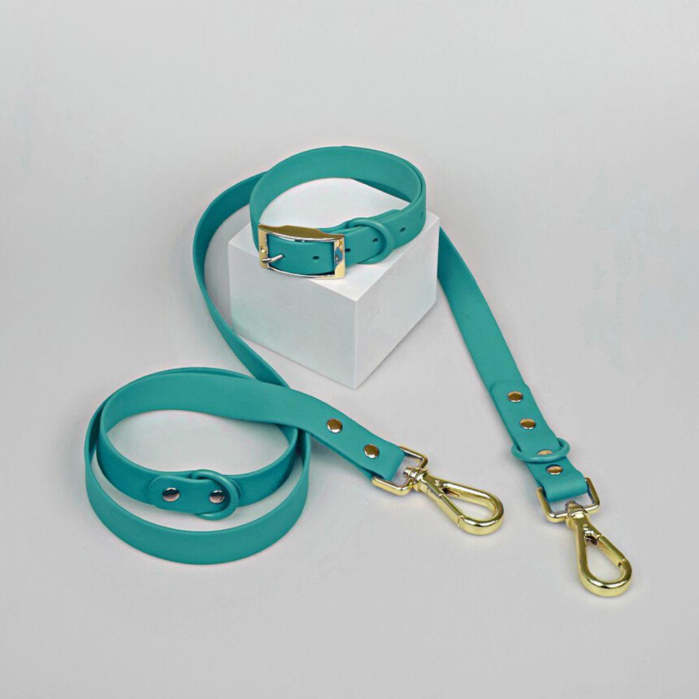 เซ็ตปลอกคอสัตว์เลี้ยง พร้อมสายจูง CLAWSET LET'S GO ไซซ์ XL สี Turquoise