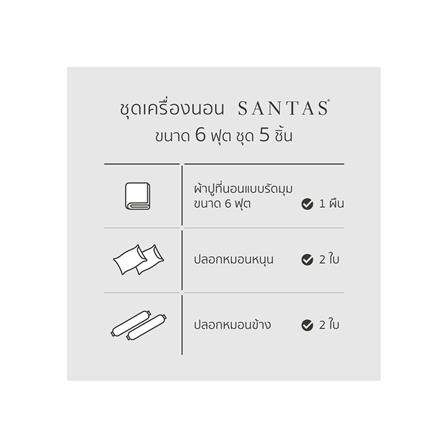 ชุดผ้าปูที่นอน 6 ฟุต 5 ชิ้น SANTAS CRAYOLA CR_6