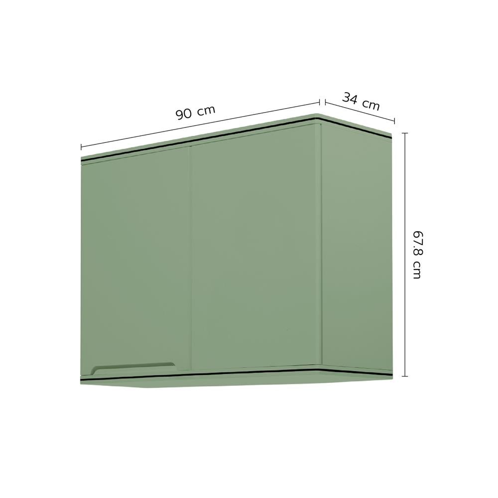 ตู้เข้ามุม KING PLAT-CURVE 90X67.8 ซม. สีเขียวพิสตาชิโอ