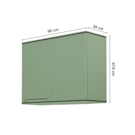 ตู้เข้ามุม KING PLAT-CURVE 90X67.8 ซม. สีเขียวพิสตาชิโอ_4
