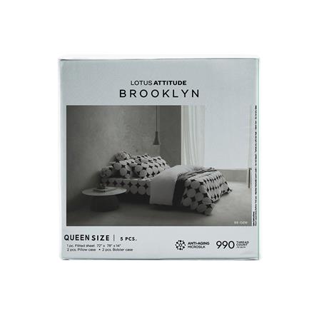 ชุดผ้าปูที่นอน 5 ฟุต 5 ชิ้น LOTUS BROOKLYN BR-04W_4