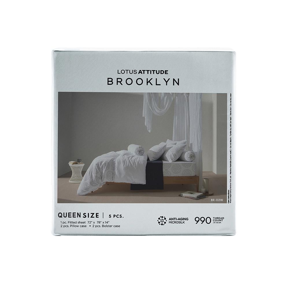 ชุดผ้าปูที่นอน 5 ฟุต 5 ชิ้น LOTUS BROOKLYN BR-02W