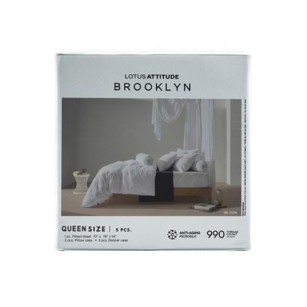 ชุดผ้าปูที่นอน 5 ฟุต 5 ชิ้น LOTUS BROOKLYN BR-02W_4