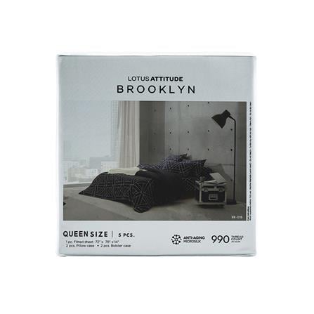 ชุดผ้าปูที่นอน 5 ฟุต 5 ชิ้น LOTUS BROOKLYN BR-01B_4