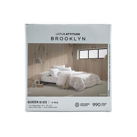 ชุดผ้าปูที่นอน 5 ฟุต 5 ชิ้น LOTUS BROOKLYN BR-03W_4