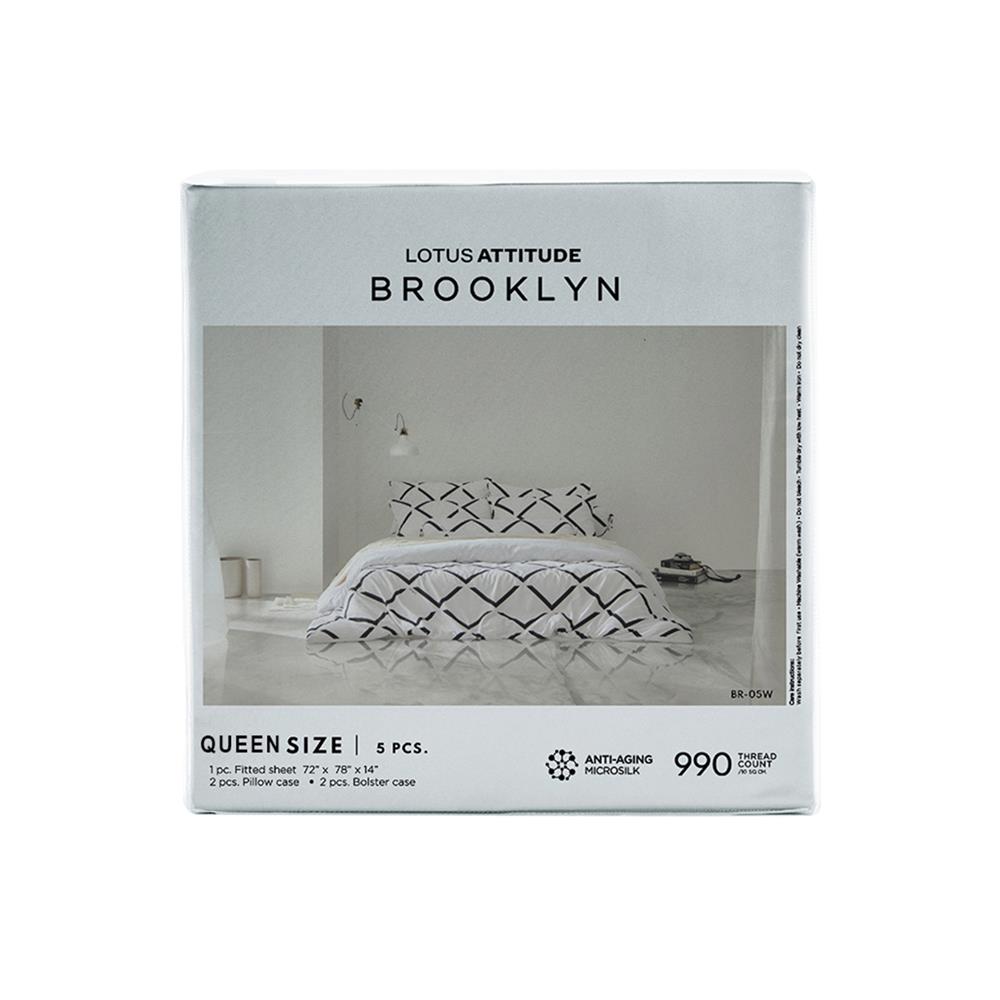 ชุดผ้าปูที่นอน 5 ฟุต 5 ชิ้น LOTUS BROOKLYN BR-05W