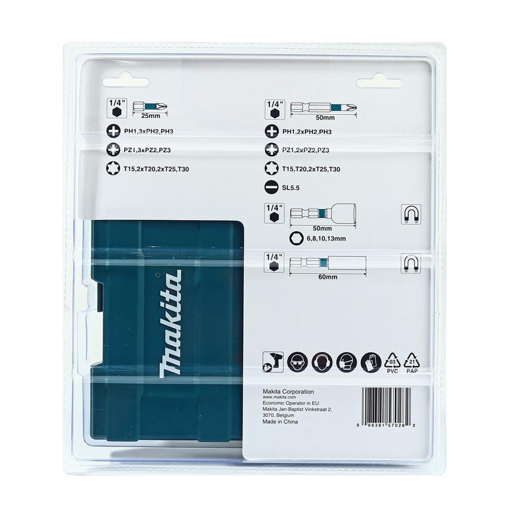 ชุดดอกไขควง พร้อมกล่อง MAKITA E-06638 35 ชิ้น