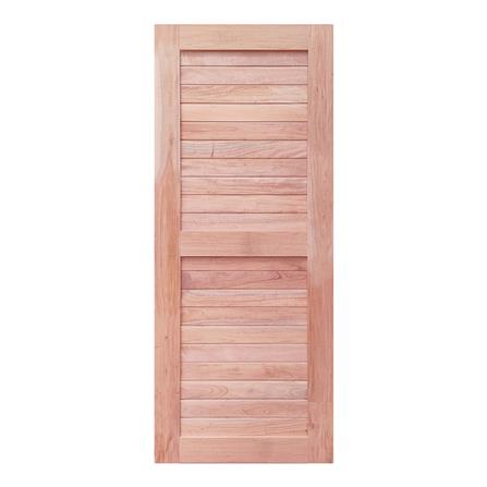 ประตูไม้ดูริโอ ไม่เจาะลูกบิด MODERN DOORS CE-21 90x200 ซม. สีธรรมชาติ_0