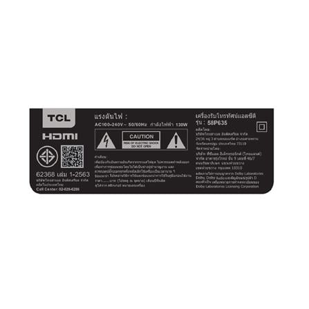 ทีวีแอลอีดี 58 นิ้ว TCL (4K, LED, GOOGLE TV) 58P635_4