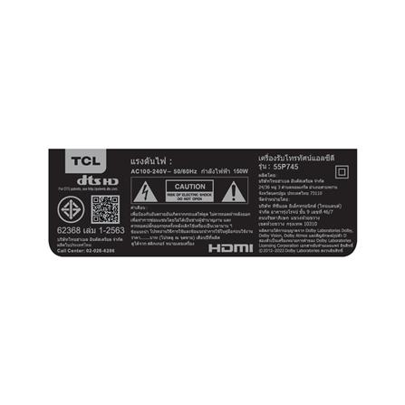 ทีวีแอลอีดี 55 นิ้ว TCL (4K, LED, GOOGLE TV) 55P745_6