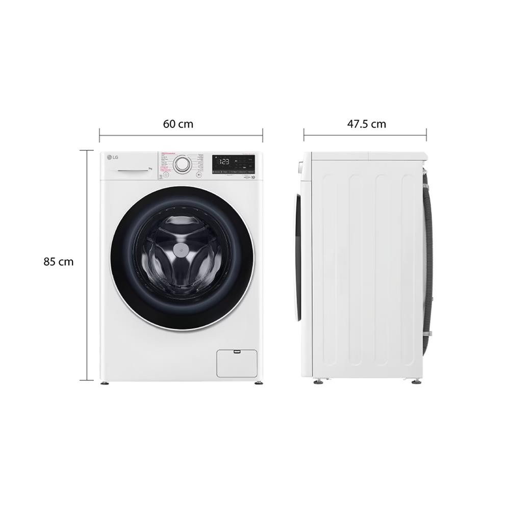เครื่องซักผ้าฝาหน้า LG FV1209S5WG 9 กก. อินเวอร์เตอร์ สีขาว