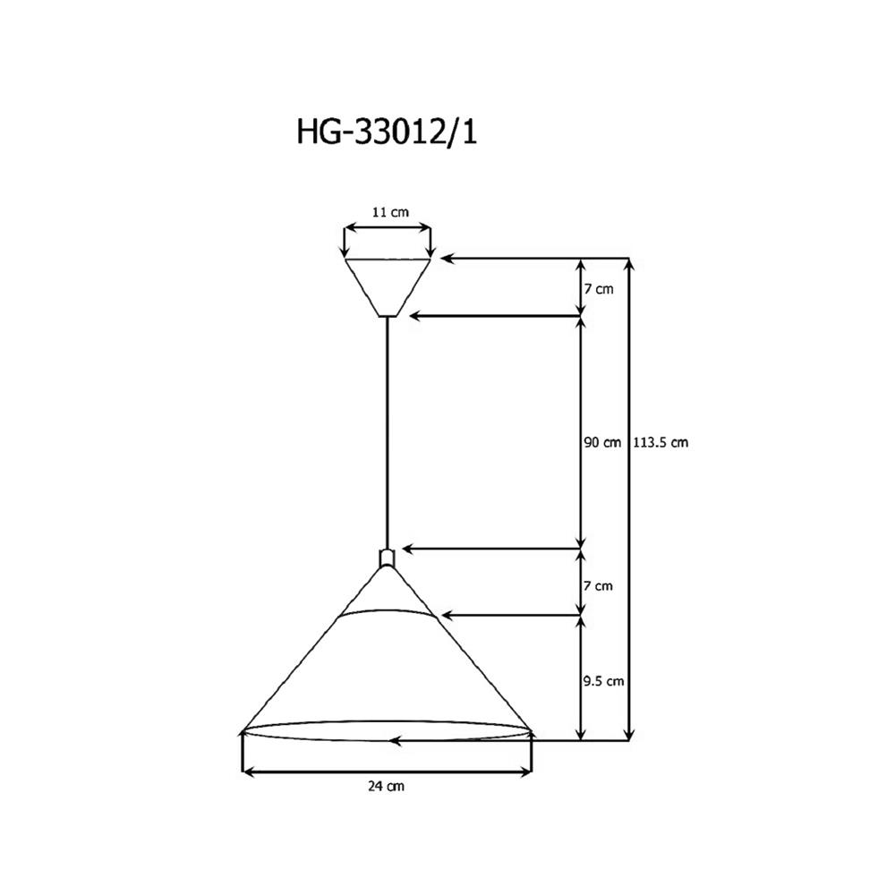 ไฟช่อ CARINI HG-33012/1GN สีเขียว 1 หัว