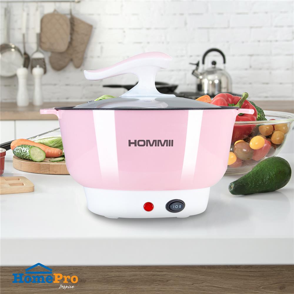 หม้ออเนกประสงค์ HOMMII HSH-09 สีชมพู 1.8 ลิตร