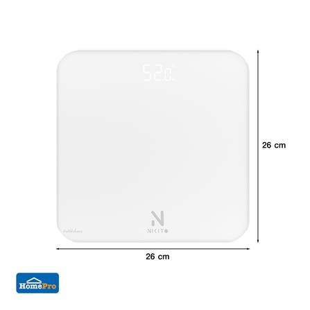 เครื่องชั่งน้ำหนักวัดมวลกาย NIKITO BG260RB สีขาว_6