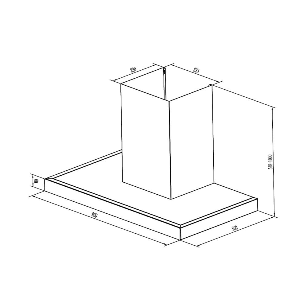 เตาฝัง+เครื่องดูดควัน LINEA G73 2G+LDH TC 90.1